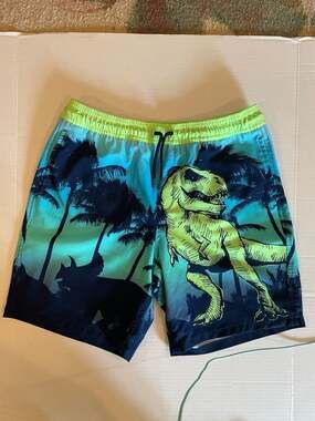 Lands' End Boys Active Stretch Swim Trunks. NEW w/tags.